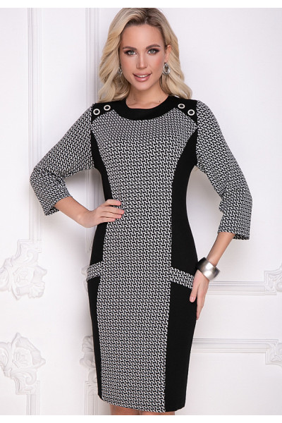 ПЛАТЬЕ СПОЛЕТО (БЛЭК ВАЙТ)