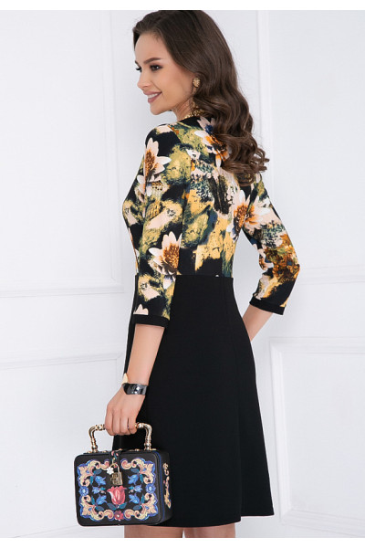 ПЛАТЬЕ КОРСАНИ (БЛЭК ФЛОВЕРС)