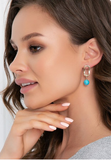 СЕРЬГИ ЮЛИНА (БИРЮЗА)