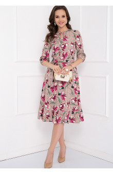 ПЛАТЬЕ КРОСАНИ (БЕЙЖ ФЛОВЕРС)