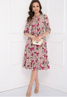 ПЛАТЬЕ КРОСАНИ (БЕЙЖ ФЛОВЕРС)