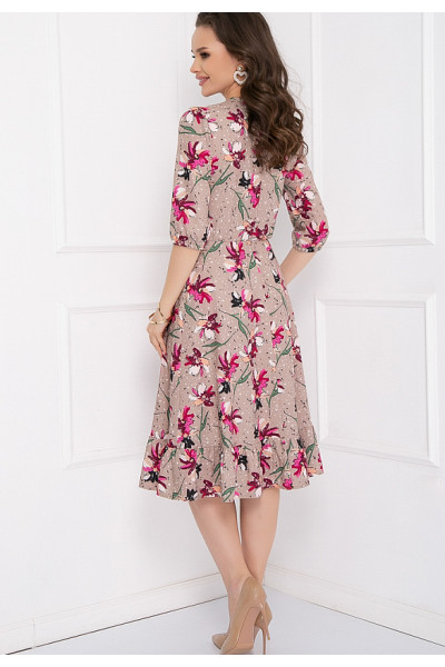 ПЛАТЬЕ КРОСАНИ (БЕЙЖ ФЛОВЕРС)