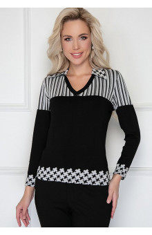 БЛУЗКА МОНТОНЕ (БЛЭК ВАЙТ)
