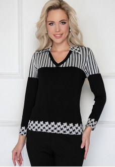 БЛУЗКА МОНТОНЕ (БЛЭК ВАЙТ)