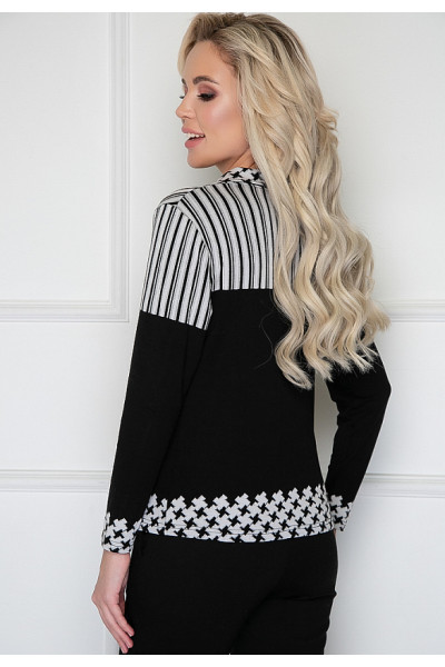 БЛУЗКА МОНТОНЕ (БЛЭК ВАЙТ) БЛУЗКА МОНТОНЕ (БЛЭК ВАЙТ)