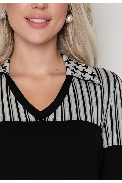 БЛУЗКА МОНТОНЕ (БЛЭК ВАЙТ) БЛУЗКА МОНТОНЕ (БЛЭК ВАЙТ)