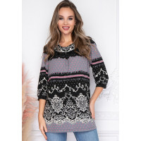 БЛУЗКА ВИЛАДЖ (БЛЭК ГРЕЙ)