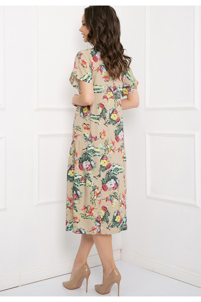 ПЛАТЬЕ ЛАНТАНИ (БЕЙЖ ФЛОВЕРС) ПЛАТЬЕ ЛАНТАНИ (БЕЙЖ ФЛОВЕРС)