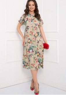 ПЛАТЬЕ ЛАНТАНИ (БЕЙЖ ФЛОВЕРС)