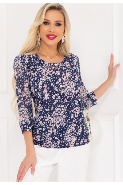 БЛУЗКА МЕЛАЦЦО (БЛУ ФЛОВЕРС)