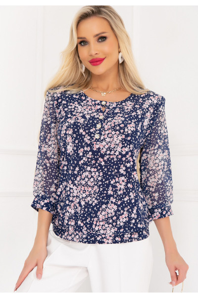 БЛУЗКА МЕЛАЦЦО (БЛУ ФЛОВЕРС)