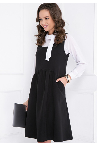 ПЛАТЬЕ РАФФЛИ (БЛЭК)