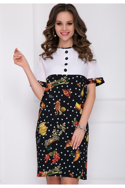 ПЛАТЬЕ ФОЛЬЯНО (БЛЭК ВАЙТ)