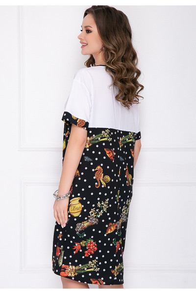 ПЛАТЬЕ ФОЛЬЯНО (БЛЭК ВАЙТ)