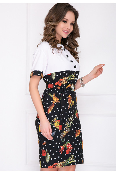 ПЛАТЬЕ ФОЛЬЯНО (БЛЭК ВАЙТ)