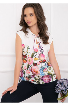 БЛУЗКА АНЬЕЗЕ (ВАЙТ ФЛОВЕРС)