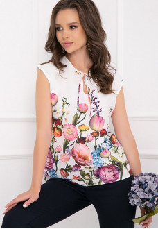 БЛУЗКА АНЬЕЗЕ (ВАЙТ ФЛОВЕРС)