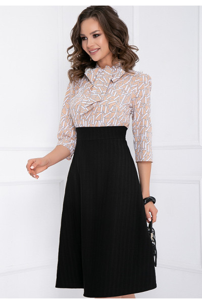 ПЛАТЬЕ ОДЕЛЛИО (БЛЭК БЕЙЖ)