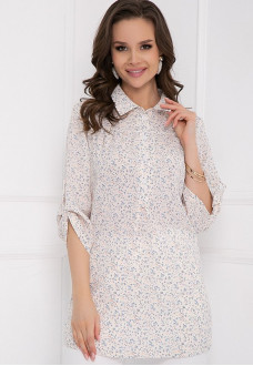 БЛУЗКА ВЕРЧЕЯ (БЕЙЖ ФЛОВЕРС)