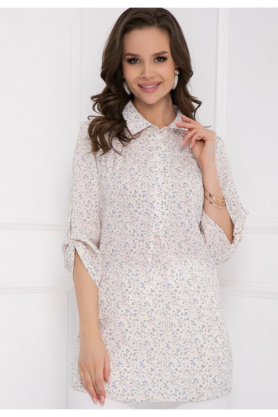 БЛУЗКА ВЕРЧЕЯ (БЕЙЖ ФЛОВЕРС)