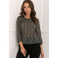 БЛУЗКА АВАЛИЯ (БЛЭК ФЛОВЕРС)