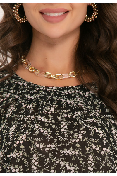 БЛУЗКА АВАЛИЯ (БЛЭК ФЛОВЕРС)