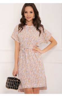 ПЛАТЬЕ МАРТИНЕТТИ (БЭЙЖ ЛЭТТЕРА)