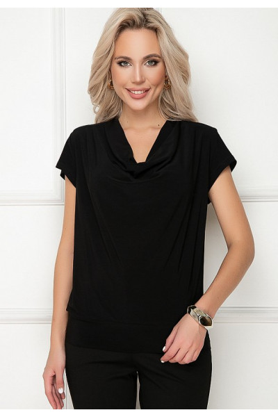 БЛУЗКА СОТЭН (БЛЭК)