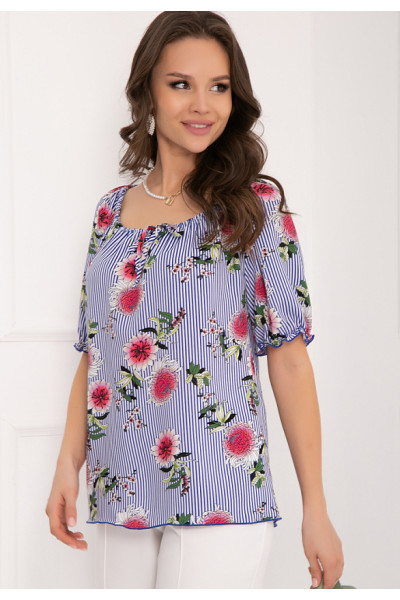 БЛУЗКА БАРБЬЯНО (БЛУ ФЛОВЕРС)