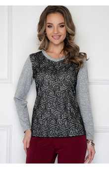 БЛУЗКА СИБАРИ (БЛЭК ГРЭЙ)