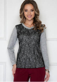 БЛУЗКА СИБАРИ (БЛЭК ГРЭЙ)