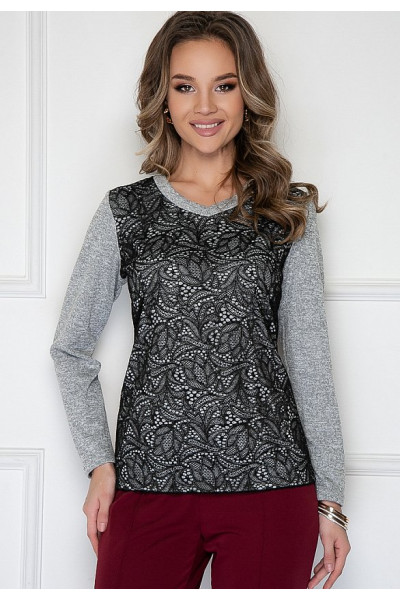 БЛУЗКА СИБАРИ (БЛЭК ГРЭЙ)