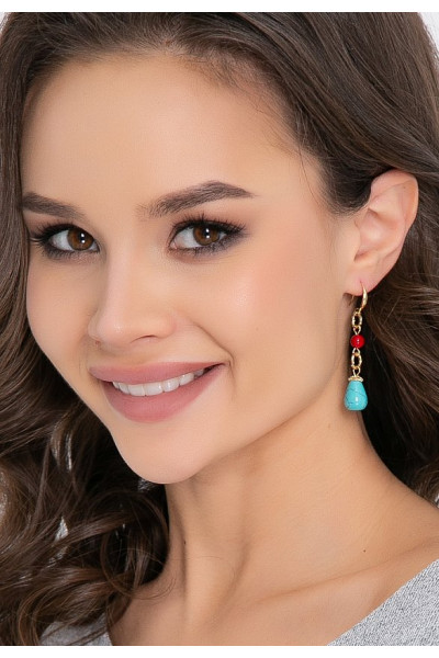 СЕРЬГИ ЗОАЛЬЯ (БИРЮЗА)