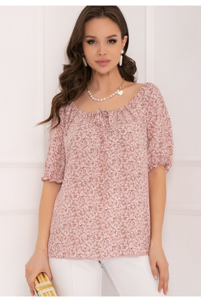 БЛУЗКА БАРБЬЯНО (ПИНК ФЛОВЕРС)