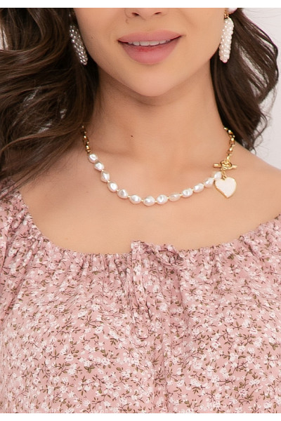 БЛУЗКА БАРБЬЯНО (ПИНК ФЛОВЕРС)